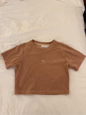Saski Collection Heart Terry Baby Tee